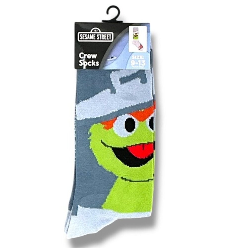 Sesame Street Crew Socks Oscar the Grouch Fun Novelty Adult Unisex Mens One Size - Picture 3 of 16
